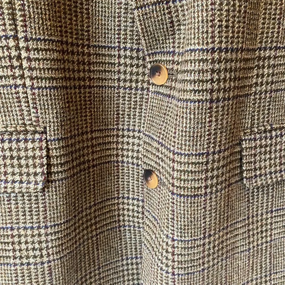 Ralph‎ Lauren brown wool tweed sport jacket blazer 3 buttons office men 44T